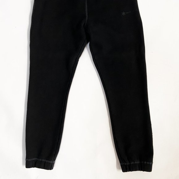 NWT SNOW PEAK x INOUE BROTHERS Japan Sweatpants Knit Cotton Logo Print Black L - Picture 2 of 14